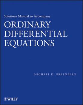 Paperback Ordinary Differential Equations, Solutions Manual Book