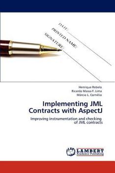 Paperback Implementing Jml Contracts with Aspectj Book