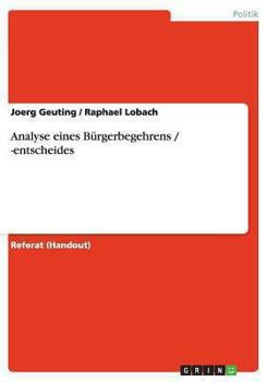 Paperback Analyse eines B?rgerbegehrens / -entscheides [German] Book
