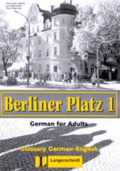 Paperback Berliner Platz 1. Glossar Englisch. Deutsch im Alltag für Erwachsene. (Lernmaterialien) [German] Book