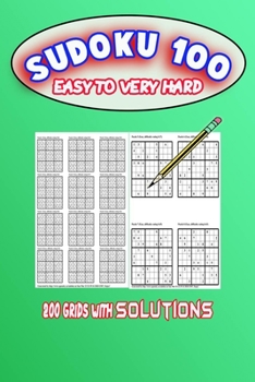 Paperback sudoku 100 easy to very hard: Big Book of Sudoku . Four Levels , 200 grids with solutions [Large Print] Book