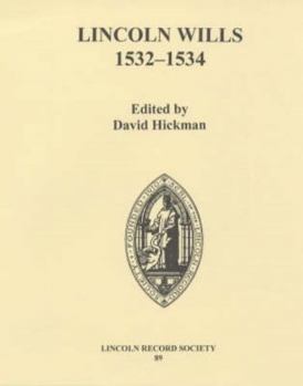 Hardcover Lincoln Wills, 1532-1534 Book