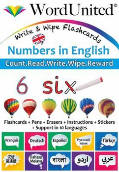 Numbers in English: Write & Wipe Flashcards (English, French, German and Spanish Edition)