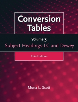 Paperback Conversion Tables: Volume Three, Subject Headings LC and Dewey Book