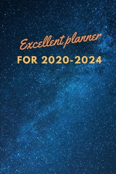 Excellent planner for 2020-2024 Yearly planner and monthly calendar