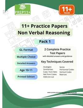 Paperback 11+ GL Practice Papers - Non-Verbal Reasoning (NVR) - Pack 1: Printed Edition Book