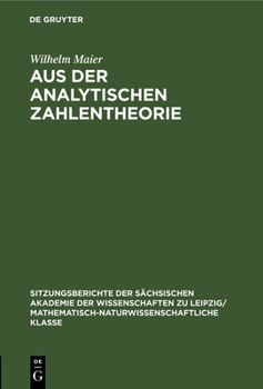 Hardcover Aus Der Analytischen Zahlentheorie [German] Book