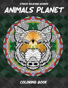 Paperback Animals Planet - Coloring Book - Stress Relieving Designs Book