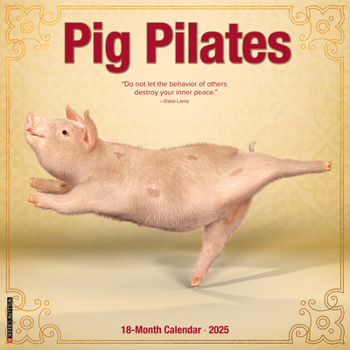 Unknown Binding Pig Pilates 2025 12 X 12 Wall Calendar Book