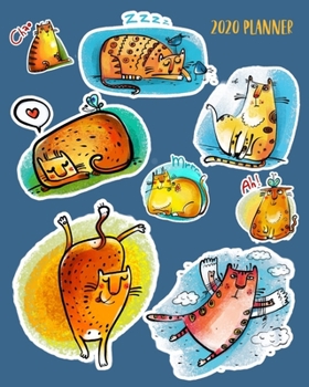 2020 Planner: Kids Cute Cat Weekly And Monthly Jan 1 to Dec 31 Diary Includes Daily Routine Plans, Vision Boards, Reading Logs & Savings Tracker. Large Size Journal .