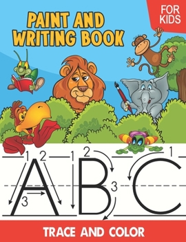 Paperback Paint and Writing book for kids from three years on Book