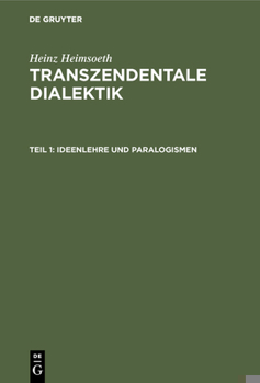 Hardcover Ideenlehre und Paralogismen [German] Book