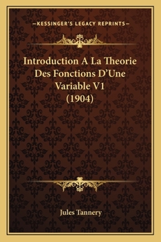 Paperback Introduction A La Theorie Des Fonctions D'Une Variable V1 (1904) [French] Book
