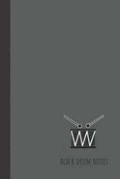 Paperback black drum notes: small lined Drum Notebook / Travel Journal to write in (6'' x 9'') 120 pages Book