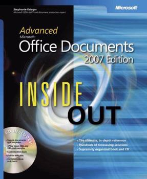 Paperback Advanced Microsoft Office Documents Inside Out [With CDROM] Book