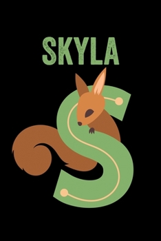 Paperback Skyla: Animals Coloring Book for Kids, Weekly Planner, and Lined Journal Animal Coloring Pages. Personalized Custom Name Init Book