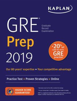 Paperback GRE Prep 2019: Practice Tests + Proven Strategies + Online Book
