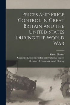 Paperback Prices and Price Control in Great Britain and the United States During the World War [microform] Book