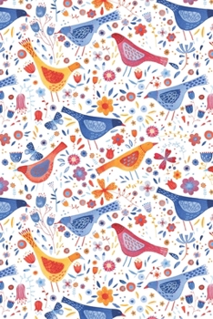 Notes: A Blank Squared Paper Journal with Birds in a Garden Cover Art