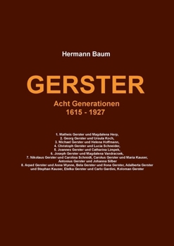 Paperback Gerster: Acht Generationen 1615 -1927 [German] Book