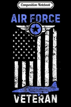 Composition Notebook: US Air Force Military Soldier Veteran Gift USA Flag  Journal/Notebook Blank Lined Ruled 6x9 100 Pages