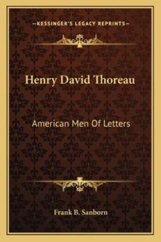 Paperback Henry David Thoreau: American Men Of Letters Book