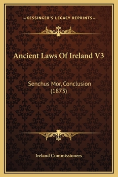 Hardcover Ancient Laws Of Ireland V3: Senchus Mor, Conclusion (1873) Book