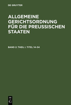Hardcover Theil I. Titel 14-34 [German] Book
