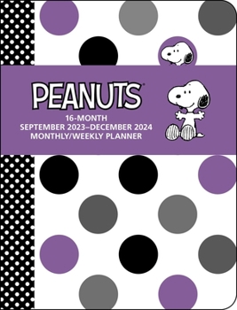 Spiral-bound Peanuts 16-Month 2023-2024 Monthly/Weekly Planner Calendar Book