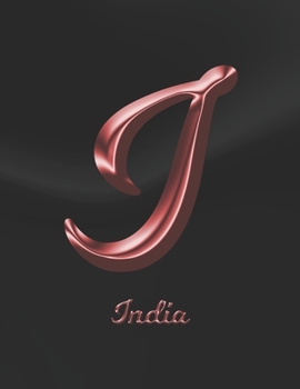 India: 1 Year Weekly Planner with Note Pages (12 Months) | Black Marble Rose Gold Pink Effect Letter I | 2020 - 2021 | Week Planning | Monthly ... | Plan Each Day, Set Goals & Get Stuff Done