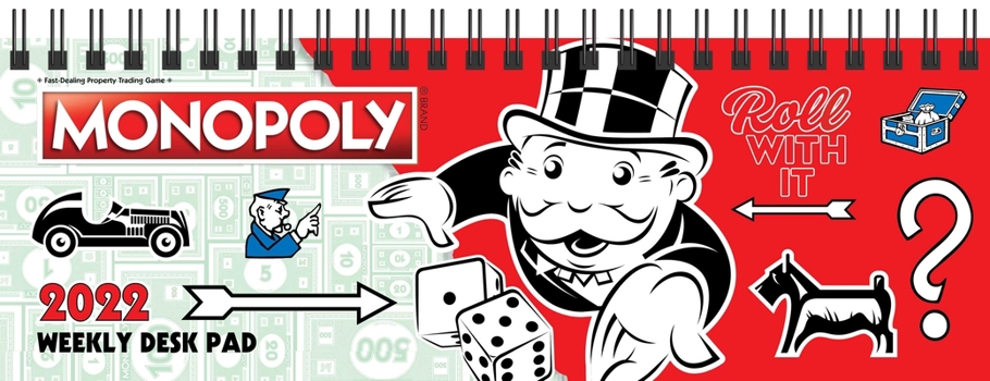 Calendar Monopoly 2022 Dated Weekly Desk Pad Calendar Book
