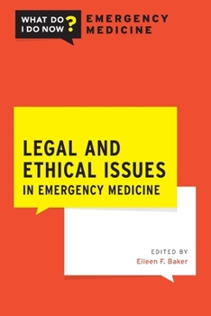 Paperback Legal and Ethical Issues in Emergency Medicine Book