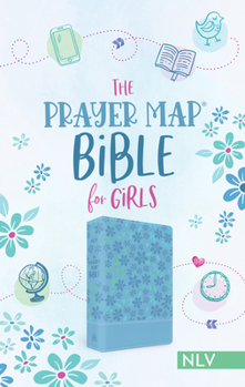 Imitation Leather The Prayer Map Bible for Girls Nlv [Sky Blue Shimmer] Book