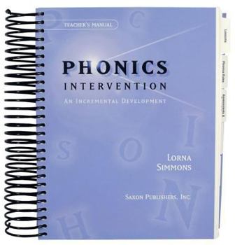 Spiral-bound Saxon Phonics Intervention Teacher Manual Book