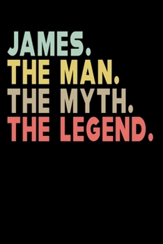 Paperback James The Man The Myth The Legend: Personalized Notebook Journal, College Ruled, Lined, 6 x 9 inches, 100 Pages Personal Notebook, Composition Noteboo Book