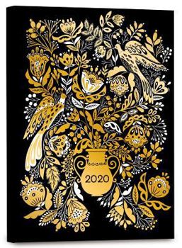 Calendar 2020 High Note Dinara's Floral in Gold 18-Month Weekly Planner Book