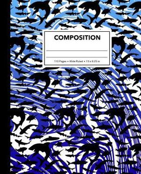 Composition : Marble Shark Composition Notebook for Kids, Cool Marbled Sharks Pattern for Boys, Wide Ruled Book 7. 5 X 9. 25 in, 110 Pages, Back to School Supplies, for Students and Teachers