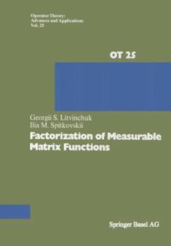 Paperback Factorization of Measurable Matrix Functions Book