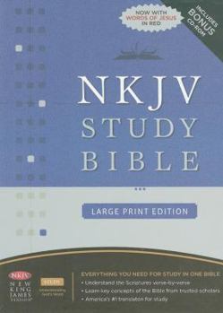 Paperback Study Bible-NKJV-Large Print [Large Print] Book