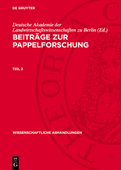 Hardcover Beiträge Zur Pappelforschung. Teil 2 [German] Book