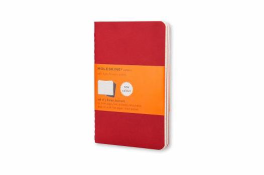 Paperback Moleskine Cahier Journal (Set of 3), Large, Ruled, Cranberry Red, Soft Cover (5 X 8.25) Book
