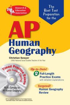 Paperback AP Human Geography w/ CD-ROM (REA) - The Best Test Prep (Advanced Placement (AP) Test Preparation) Book