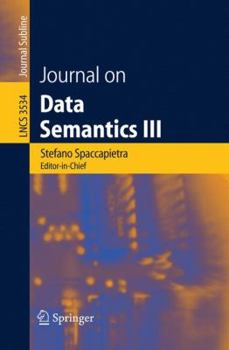 Paperback Journal on Data Semantics III Book