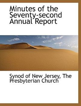 Paperback Minutes of the Seventy-Second Annual Report Book