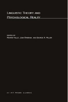 Paperback Linguistic Theory and Psychological Reality Book