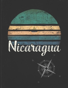 Nicaragua: Nicaraguan Vintage Flag Personalized Retro Gift Idea for Coworker Friend or Boss  Undated Planner Daily Weekly Monthly Calendar Organizer Journal
