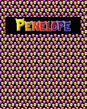Paperback 120 Page Handwriting Practice Book with Colorful Alien Cover Penelope: Primary Grades Handwriting Book