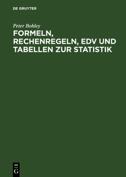 Hardcover Formeln, Rechenregeln, EDV Und Tabellen Zur Statistik [German] Book