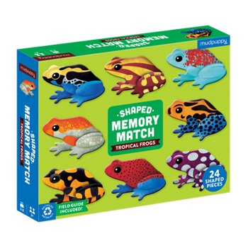 Board Game Tropical Frogs Shaped Memory Match Book