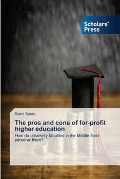 Paperback The pros and cons of for-profit higher education Book